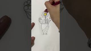 Easy Flower Pot Drawing🌸 drawing [upl. by Abisha]