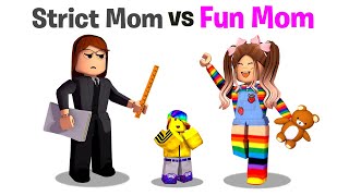 Roblox STRICT Mom vs FUN Mom 📝👧💖 [upl. by Melicent300]