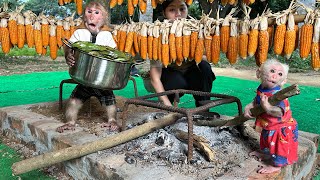 Bibi and Lala cant wait to cook this delicious traditional cassava cake [upl. by Marelya751]