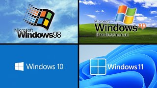 Windows 98 vs Windows XP vs Windows 10 vs Windows 11 [upl. by Thelma]