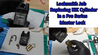 607 Locksmith Job Disassembling Cleaning amp Changing Cylinder on a Pro Series Master Lock [upl. by Ellehcer]