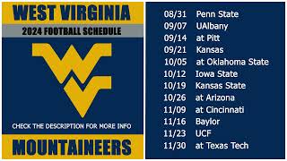 2024 West Virginia Mountaineers Football Schedule [upl. by Pevzner872]