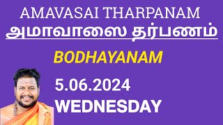 𝗕𝗼𝗱𝗵𝗮𝘆𝗮𝗻𝗮 𝗔𝗺𝗮𝘃𝗮𝘀𝗮𝗶 𝗧𝗵𝗮𝗿𝗽𝗮𝗻𝗮𝗺05062024 𝗪𝗘𝗗𝗡𝗘𝗦𝗗𝗔𝗬 போதாயன அமாவாசை தர்பணம் [upl. by Huoh136]