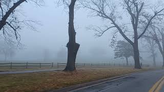 Omaha Nebraska  Beautiful Elmwood Park  Christmas Time  Heavy Fog  2021 [upl. by Aihsekyw227]