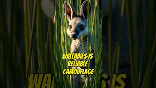 Why Wallabies Are Masters of Perfect Camouflage 🦘🏴‍☠️shorts animals wallabies [upl. by Theola374]