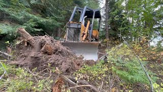 Hard Work for the Dozer Building a New Road Through the Forest diy shorts [upl. by Nosna]