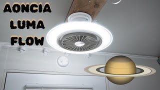 Aoncia Luma Flow Ceiling Fan Light Unboxing Install Review [upl. by Lisab]