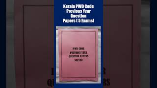 Kerala PWD Code Previous Year Question Papers  Shorts  Shorts feed [upl. by Edras]