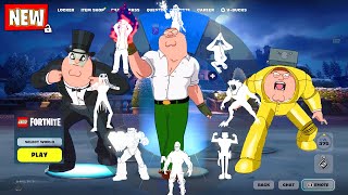 PETER GRIFFIN Fortnite FAMILY GUY doing all BuiltIn Emotes and Funny Dances シ [upl. by Ellehsem684]