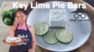 No Bake KEY LIME PIE BARS low carb keto friendly with Cottage Cheese [upl. by Ayk]