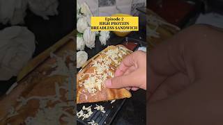 High protein breadless Sandwich sandwich healthyrecipes protein shorts like foodlover [upl. by Hort]