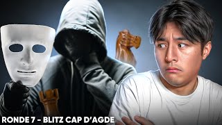 Je joue un MYSTÉRIEUX jeune au visage CACHÉ à la ronde 7 du Blitz du Cap d’Agde [upl. by Anitnemelc234]