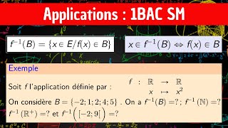 Les applications — Image réciproque d’une partie — 1 BAC SM [upl. by Oileduab48]