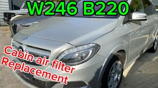 How to replace change cabin air filter Mercedes B Class W246 DIY [upl. by Atworth685]