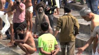 Naga Sadhus reach Ramkund for Shahi Snan  Kumbh Mela India [upl. by Otiragram]