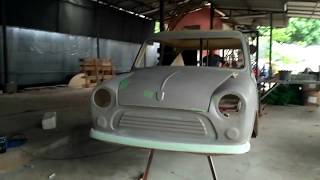 Cetak Mobil morris Berbahan Fiberglass part1 [upl. by Ayoj]