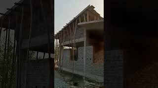 House 🏠 construction with Double slab structure civilengineering shorts [upl. by Roice857]