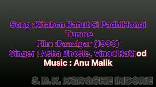 KITABEN BAHUT SI PADHI HONGI KARAOKE WITH LYRICS DUET [upl. by Ahtar714]