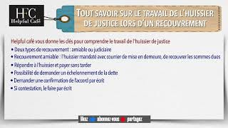 Tout savoir sur le travail de l’huissier de justice lors d’un recouvrement [upl. by Leagiba]