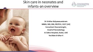 Approach to skin care in neonates and infants Dr Sridhar skincare babyskincare allergy eczema [upl. by Enilamme]