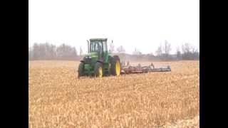 John Deere 7810 discing corn stalks near New Madison Ohio [upl. by Dearden]