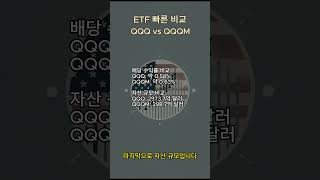 QQQ vs QQQM 빠른 비교 미국주식 etf투자 QQQ QQQM ETF 장기투자 [upl. by Hillegass477]