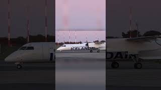 Icelandair Dash 8 at Norwich Airport [upl. by Ameh]