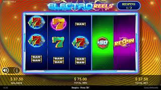 Electro Reels Online Casino Slot Gameplay  3750 Big Win If You Risk It It Will Come Practice [upl. by Asiil]