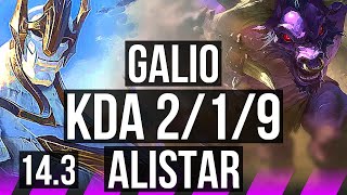 GALIO amp Ezreal vs ALISTAR amp Heimerdinger SUP  219  KR Master  143 [upl. by Maiocco]