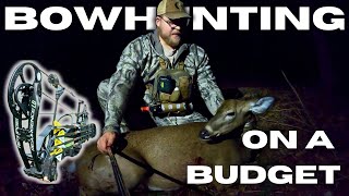 The BUDGET BOW takes its first deer  SelfFilmed Bowhunting [upl. by Tierney]