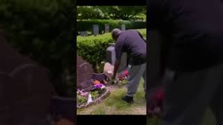 Bobby Brown 1st visit to Whitney amp Bobbi Kris grave site in New Jersey 🥹 circa 2022 [upl. by Naitsirt]