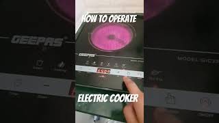 How to operate Geepas 4 Digit LED Display Digital Infrared Cooker shortvideo cookingathome [upl. by Annij378]