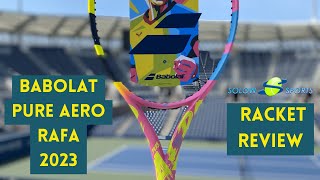 Babolat Pure Aero Rafa 2023 Tennis Racquet Review  Tennis Express [upl. by Cioban]