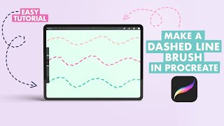 How To Create A Dashed Line Brush In Procreate  Easy Procreate Tutorial [upl. by Atnoek]