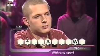 Lukasz wygrywa teleturniej daje slowo ha ha [upl. by Arbrab]