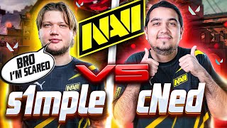 cNed VS s1mple  NAVI Valorant AIM Battle [upl. by Riay]