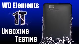 WD Elements 1TB Portable HDD USB 30 External Hard Drive Unboxing and Testing [upl. by Yeroc]