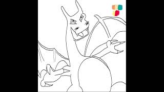 Pokemon 006 Charizard Speed Drawing shorts [upl. by Enait]