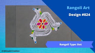 Design 824  Rangoli Art  Abhivyakti Creations [upl. by Barnaba]