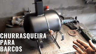 Como fazer uma churrasqueira a bafo para pescaria [upl. by Warenne]