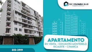 VENTA DE APARTAMENTO  CONJUNTO RESIDENCIAL  MONTEBELO RICAURTE  CUNDINAMARCA [upl. by Wallinga632]