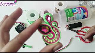 TUTORIAL ELABORACIÓN DE ARTES SOUTACHE PASO A PASO [upl. by Adamo]