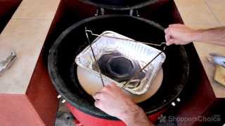 How to Set up a Kamado Ceramic Grill for Indirect or Slow Cooking [upl. by Annorah]