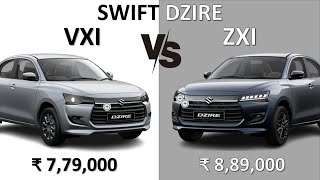 Swift Dzire VXI Vs ZXI 2024 [upl. by Rodrigo]