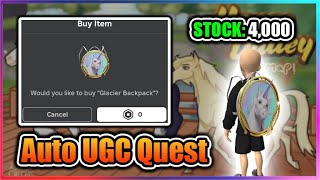 UGC LIMITED Horse Valley Script  Auto UGC Quest Glacier Backpack [upl. by Lefton860]