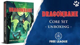 DRAGONBANE CORE SET by Free League  UNBOXING  Band of Badgers [upl. by Aileme]