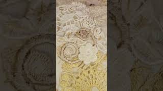 Lace and Doily Fabric Art Collage part 2 [upl. by Aillij]