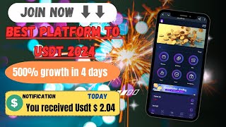 New Usdt Earning Site Usd Mining Site 2024 Best Investment Usdt Earning Website [upl. by Eicaj]