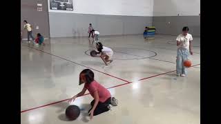 Intro to Basketball Dribbling w Dribble Freeze ChaCha Slide amp Avoid the Vader [upl. by Notgnihsaw]