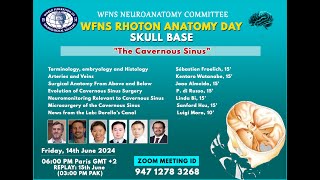 WFNS Rhoton Anatomy Day  SKULL BASE [upl. by Morentz]